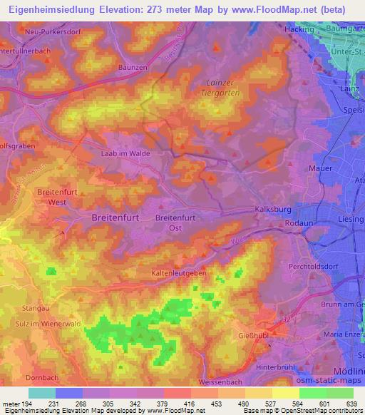 Eigenheimsiedlung,Austria Elevation Map