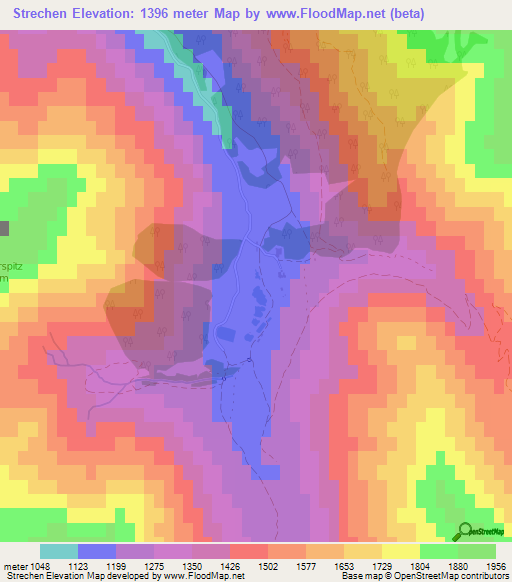Strechen,Austria Elevation Map