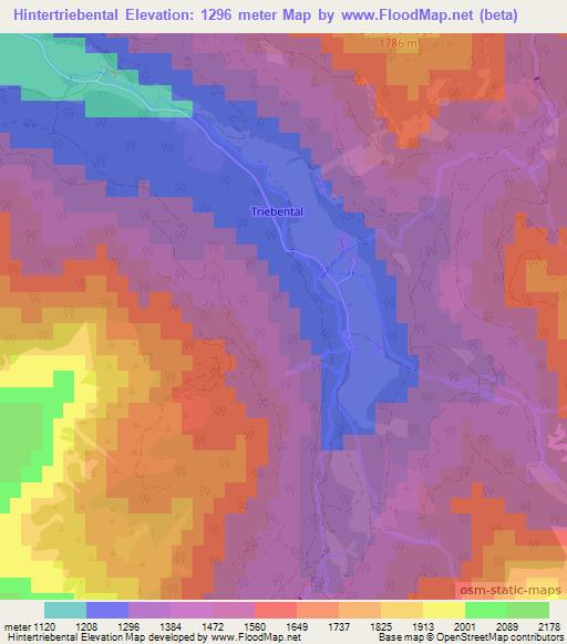 Hintertriebental,Austria Elevation Map