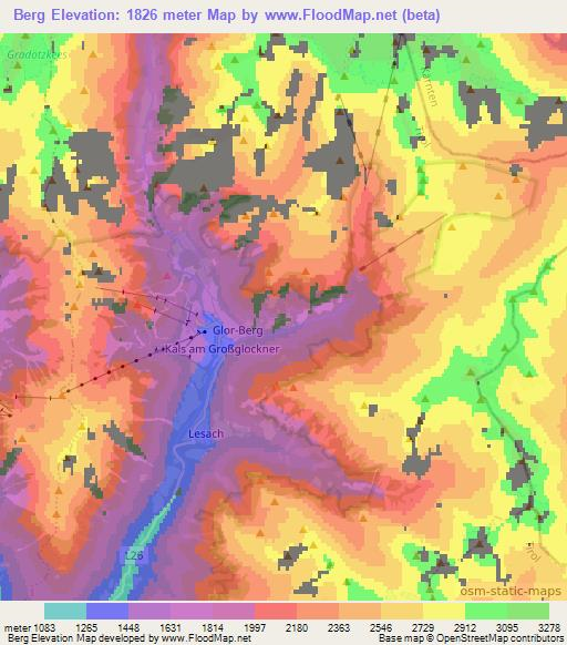 Berg,Austria Elevation Map