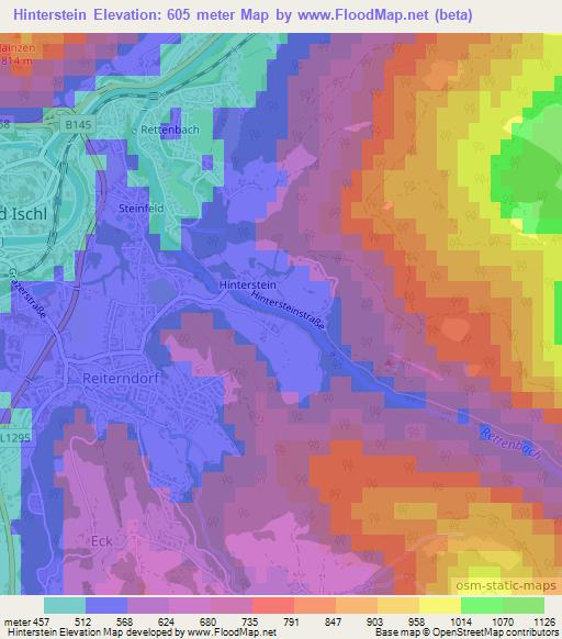 Hinterstein,Austria Elevation Map