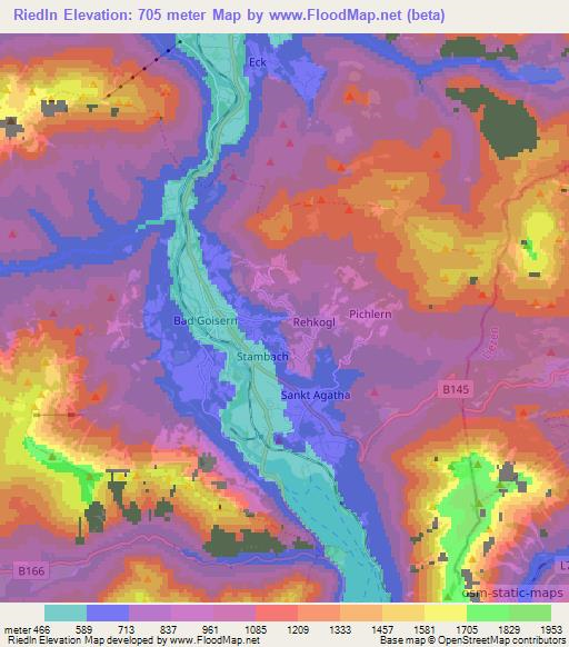 Riedln,Austria Elevation Map