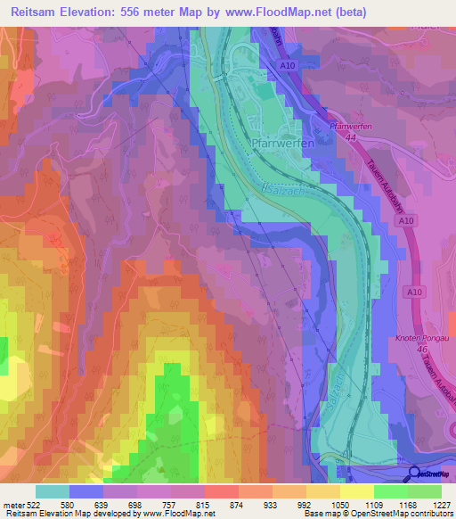 Reitsam,Austria Elevation Map