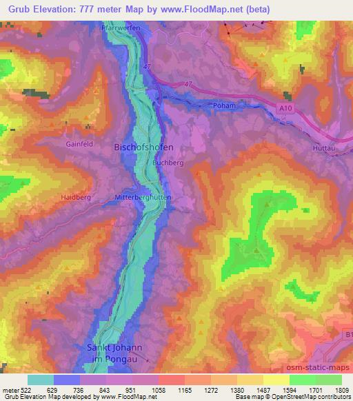 Grub,Austria Elevation Map