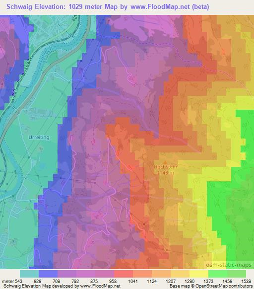 Schwaig,Austria Elevation Map