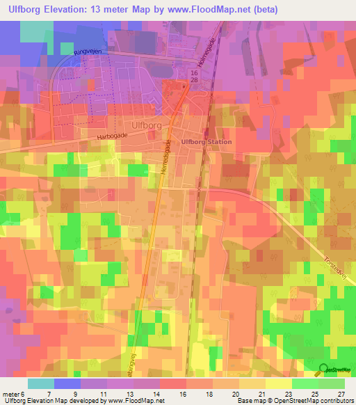 Ulfborg,Denmark Elevation Map