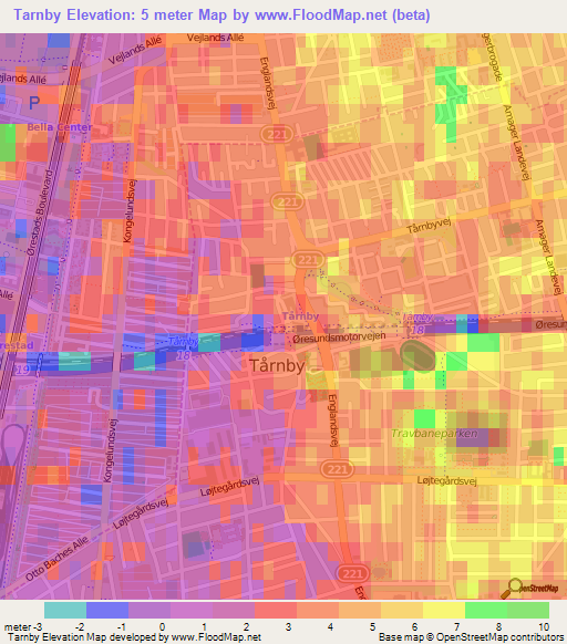 Tarnby,Denmark Elevation Map