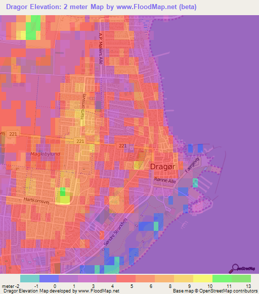 Dragor,Denmark Elevation Map
