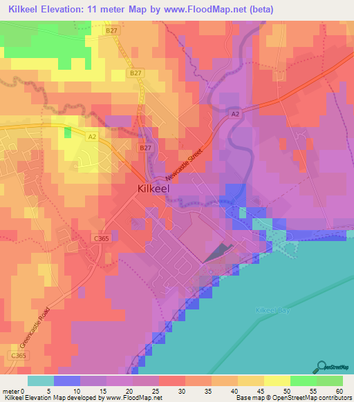 Kilkeel,UK Elevation Map