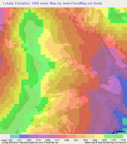 Lohalp,Switzerland Elevation Map