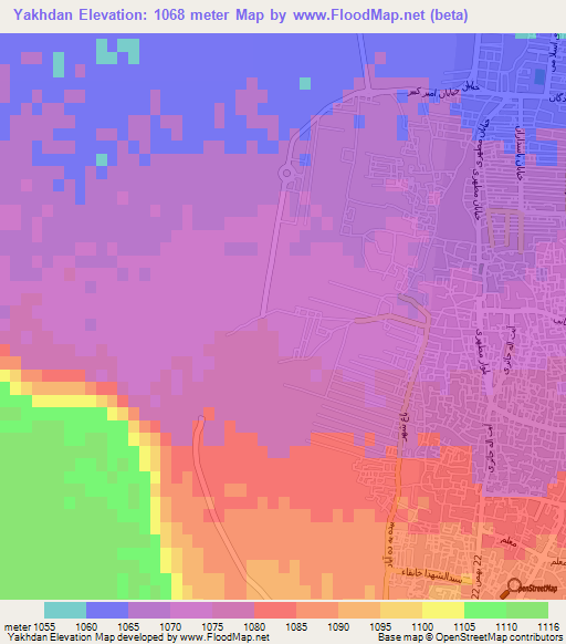 Yakhdan,Iran Elevation Map
