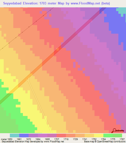 Seyyedabad,Iran Elevation Map