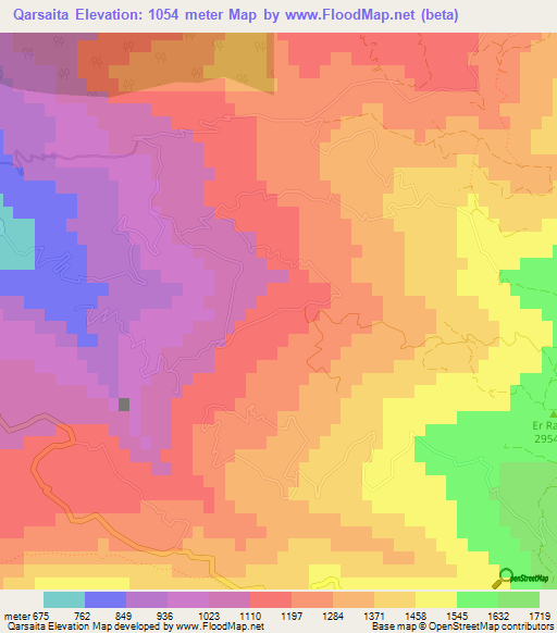 Qarsaita,Lebanon Elevation Map
