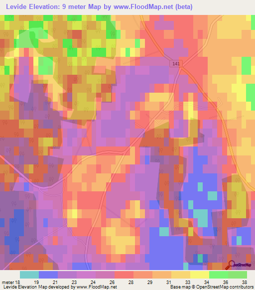 Levide,Sweden Elevation Map