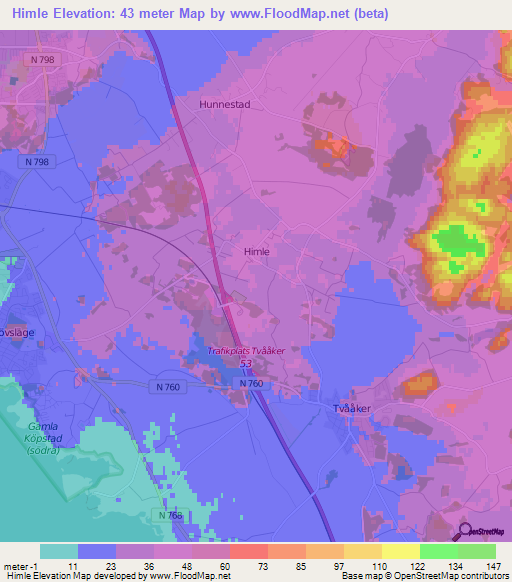 Himle,Sweden Elevation Map