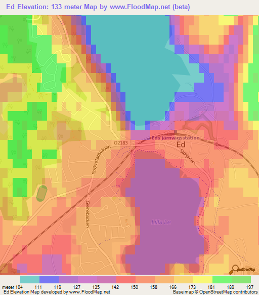 Ed,Sweden Elevation Map
