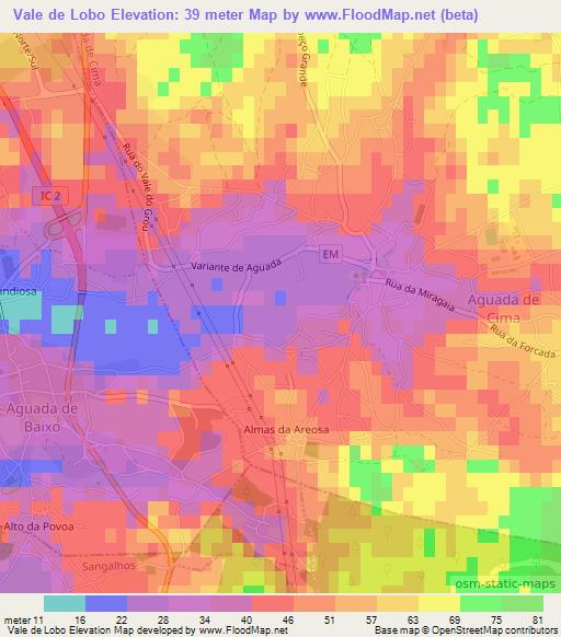 Vale de Lobo,Portugal Elevation Map