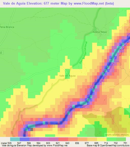 Vale de Aguia,Portugal Elevation Map