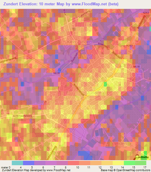 Zundert,Netherlands Elevation Map