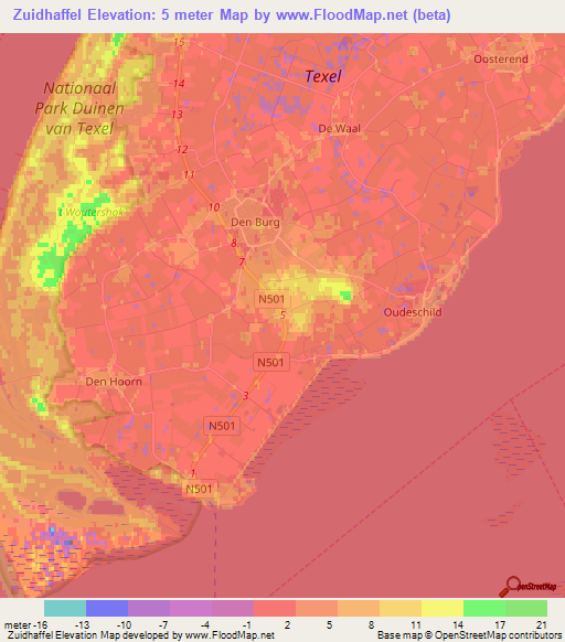 Zuidhaffel,Netherlands Elevation Map