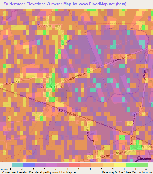 Zuidermeer,Netherlands Elevation Map