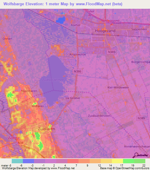 Wolfsbarge,Netherlands Elevation Map