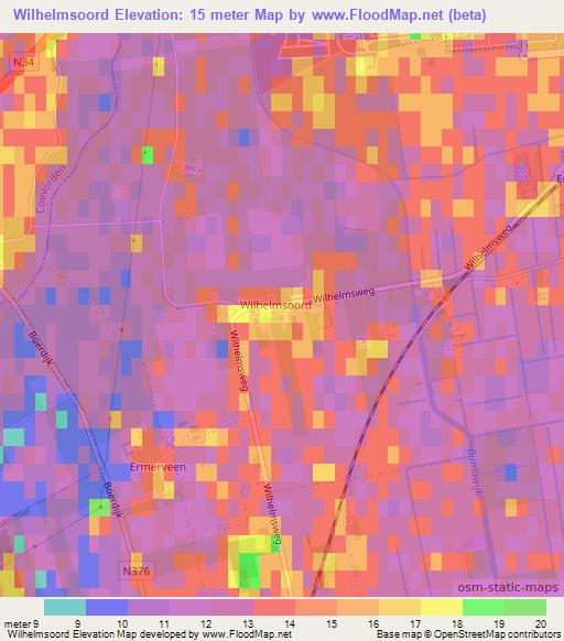 Wilhelmsoord,Netherlands Elevation Map