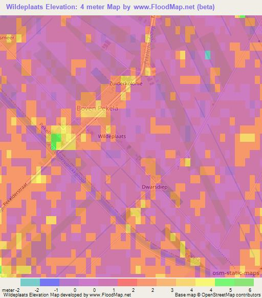 Wildeplaats,Netherlands Elevation Map