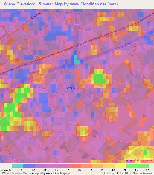 Wiene,Netherlands Elevation Map
