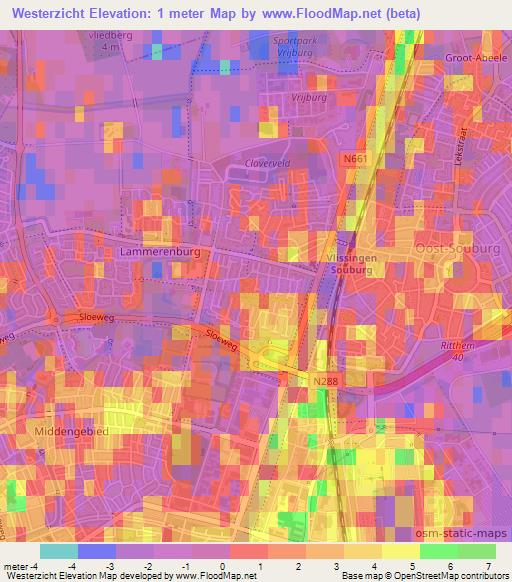 Westerzicht,Netherlands Elevation Map