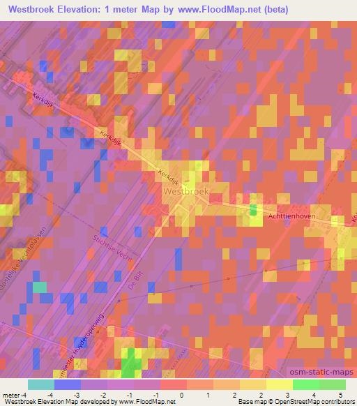 Westbroek,Netherlands Elevation Map