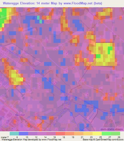 Wateregge,Netherlands Elevation Map