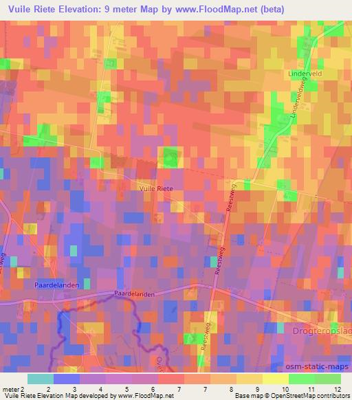 Vuile Riete,Netherlands Elevation Map