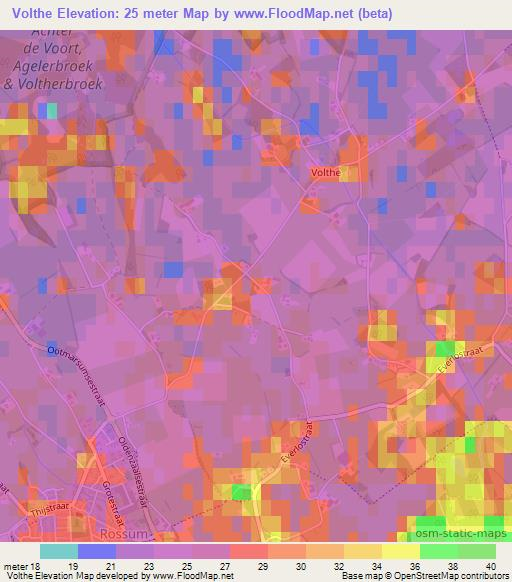 Volthe,Netherlands Elevation Map