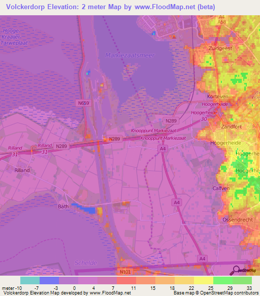 Volckerdorp,Netherlands Elevation Map