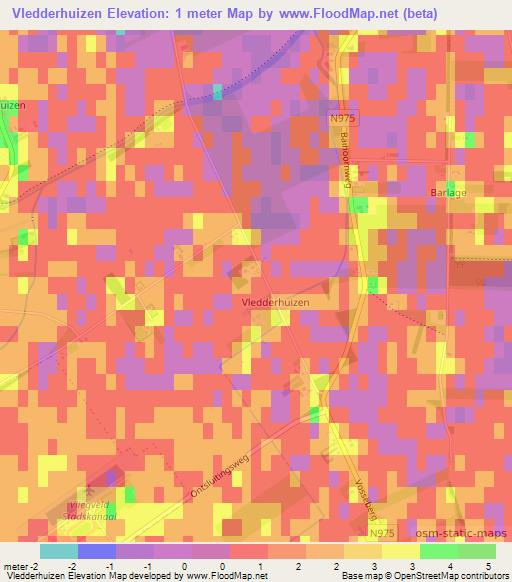 Vledderhuizen,Netherlands Elevation Map