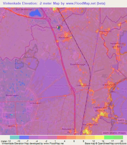 Vinkenkade,Netherlands Elevation Map