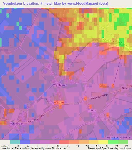 Veenhuizen,Netherlands Elevation Map