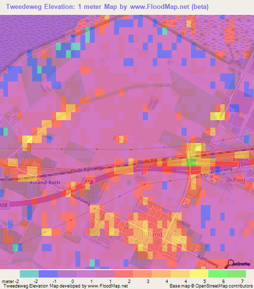 Tweedeweg,Netherlands Elevation Map