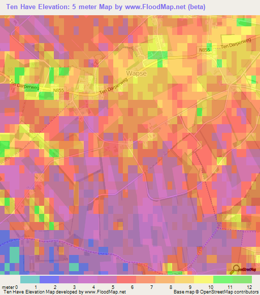 Ten Have,Netherlands Elevation Map