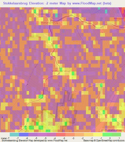 Stokkelaarsbrug,Netherlands Elevation Map