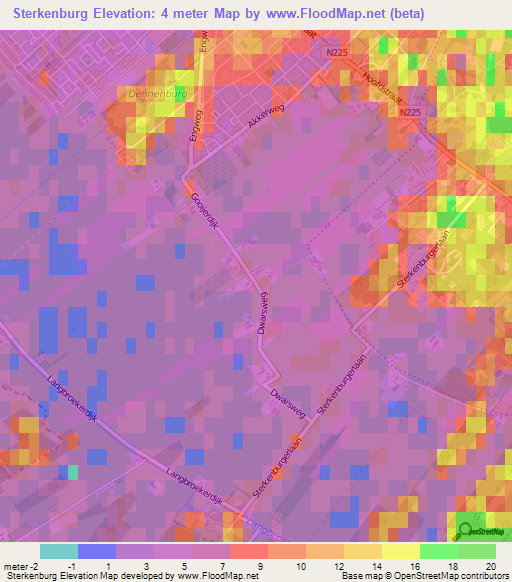 Sterkenburg,Netherlands Elevation Map