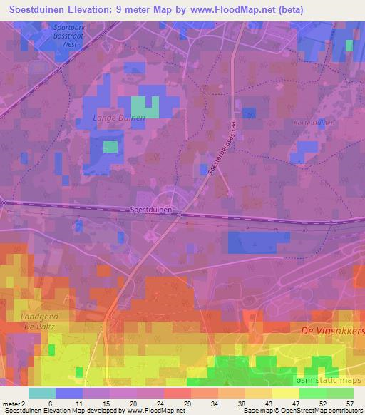 Soestduinen,Netherlands Elevation Map