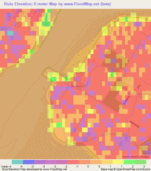 Sluis,Netherlands Elevation Map