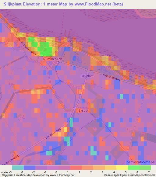 Slijkplaat,Netherlands Elevation Map