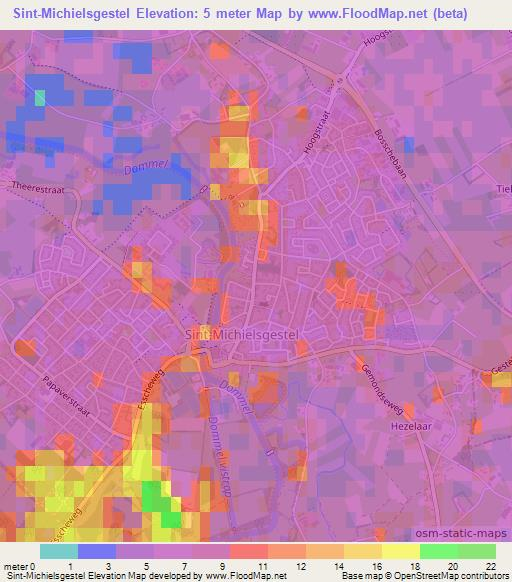 Sint-Michielsgestel,Netherlands Elevation Map