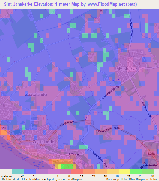 Sint Janskerke,Netherlands Elevation Map