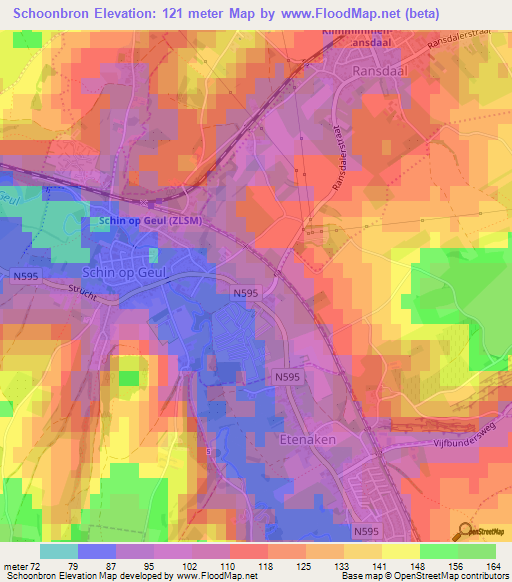 Schoonbron,Netherlands Elevation Map