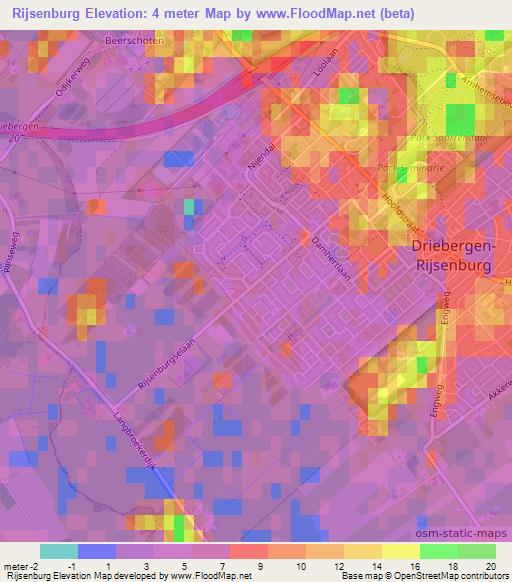 Rijsenburg,Netherlands Elevation Map