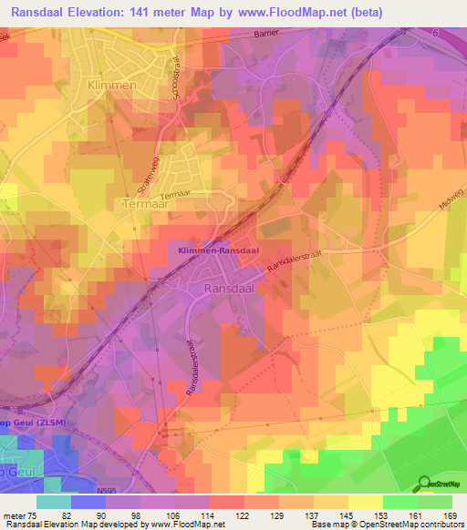 Ransdaal,Netherlands Elevation Map